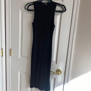 Sleeveless Ribbed High Neck Dress